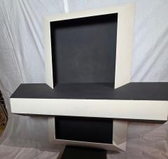 Samuel Kuddish Samuel Kudish Void 1 Black and White Cross Relief Tempura on Plywood 1977 78 - 4446247