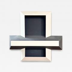 Samuel Kuddish Samuel Kudish Void 1 Black and White Cross Relief Tempura on Plywood 1977 78 - 4447102