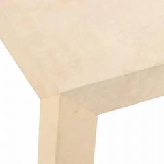 Samuel Marx A large parchment covered coffee or end table in the manner of Samuel Marx  - 4824987