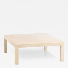 Samuel Marx A large parchment covered coffee or end table in the manner of Samuel Marx  - 4825352