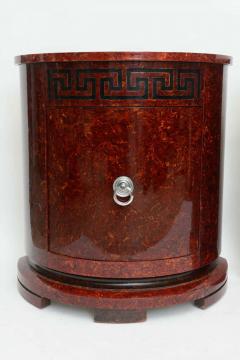 Samuel Marx Pair of Samuel Marx Faux Tortoise and Ebonized Demilune Cabinets - 4272558
