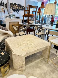 Samuel Marx Superb Samuel Marx Style Natural Coquina Coral Stone Coffee Table - 4628216