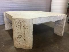 Samuel Marx Superb Samuel Marx Style Natural Coquina Coral Stone Coffee Table - 4628217