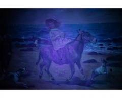 Samuel S Carr 1837 1908 American Idyllic Beachside Scene Children Dogs - 4103288
