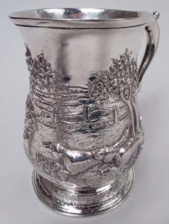 Samuel Welles English Georgian Sterling Silver Mug with Victorian Rural Scene 1759 - 3771927