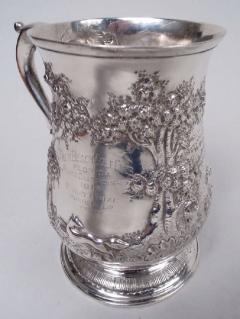 Samuel Welles English Georgian Sterling Silver Mug with Victorian Rural Scene 1759 - 3771943