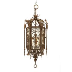 Samuel Yellin Italian Renaissance Wrought Iron Hanging Lantern - 4644139
