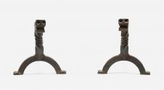 Samuel Yellin Pair of Figural Dragon Andirons In the Manner of Samuel Yellin 1930c  - 4509826