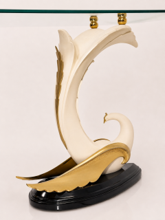 San Sen Brass Glass Swan Console Table for Art House Jofral Spain Labeled - 4767008