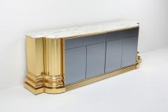 Sandro Petti Brass And Marble Credenza by Sandro Petti for Maison Jansen 1970s - 1226273