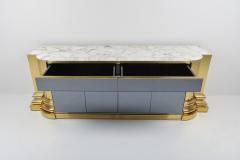 Sandro Petti Brass And Marble Credenza by Sandro Petti for Maison Jansen 1970s - 1226277