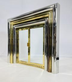 Sandro Petti Brass Chrome Fireplace Surround in the style of Sandro Petti - 4129075