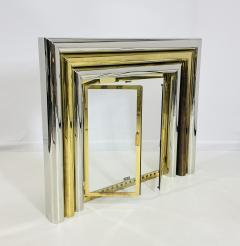 Sandro Petti Brass Chrome Fireplace Surround in the style of Sandro Petti - 4129076