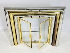 Sandro Petti Brass Chrome Fireplace Surround in the style of Sandro Petti - 4129078
