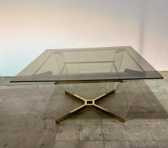 Sandro Petti Brass Lucite and Glass Dining Table Attributed to Sandro Petti Italy 1970s - 4479726