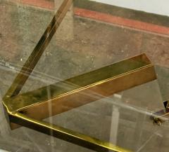 Sandro Petti Brass Lucite and Glass Dining Table Attributed to Sandro Petti Italy 1970s - 4479730