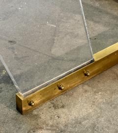 Sandro Petti Brass Lucite and Glass Dining Table Attributed to Sandro Petti Italy 1970s - 4479731