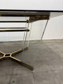 Sandro Petti Brass Lucite and Glass Dining Table Attributed to Sandro Petti Italy 1970s - 4479733