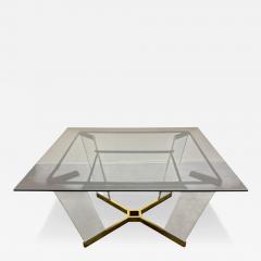 Sandro Petti Brass Lucite and Glass Dining Table Attributed to Sandro Petti Italy 1970s - 4483711