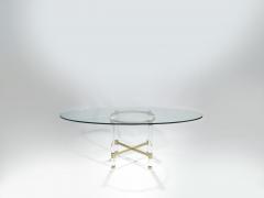 Sandro Petti Brass and lucite dining table by Sandro Petti for Metalarte 1970s - 993064