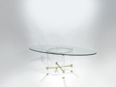 Sandro Petti Brass and lucite dining table by Sandro Petti for Metalarte 1970s - 993065