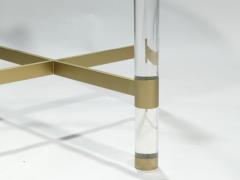 Sandro Petti Brass and lucite dining table by Sandro Petti for Metalarte 1970s - 993066