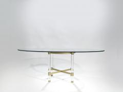 Sandro Petti Brass and lucite dining table by Sandro Petti for Metalarte 1970s - 993071