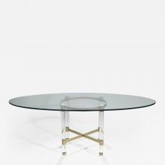 Sandro Petti Brass and lucite dining table by Sandro Petti for Metalarte 1970s - 997420