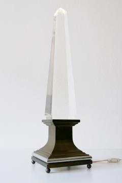 Sandro Petti Lucite Obelisk Table Lamp by Sandro Petti for Maison Jansen France 1970s - 1947092