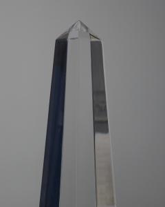 Sandro Petti Lucite and Brass Obelisk Table Lamp by Sandro Petti for Maison Jansen - 2530967