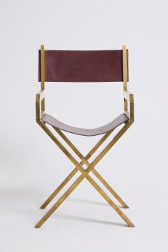 Sandro Petti Pair of Brass and Leather Armchairs by Sandro Petti 1929 2002  - 4631231