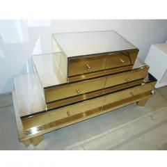 Sandro Petti Rare Vintage Sandro Petti 1960 Silver Nickel Gold Brass Modern Chest Console - 1434989