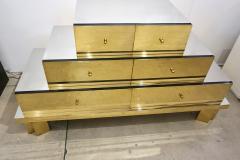 Sandro Petti Rare Vintage Sandro Petti 1960 Silver Nickel Gold Brass Modern Chest Console - 1434999