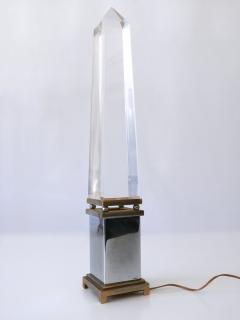 Sandro Petti Set of Two Lucite Obelisk Table Lamps by Sandro Petti for Maison Jansen France - 2134131