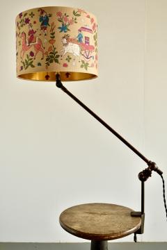 Sang Pil Bae 1920s O C White table lamp with cloth shade - 4013553