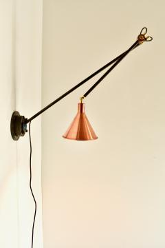 Sang Pil Bae Articulating wall lamp with copper shade - 3972802