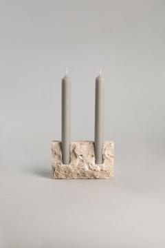 Sanna V lker Grey Sant Vicen Sculpted Candleholder by Sanna V lker - 1314532