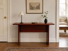 Sannemann Convertible Console or Dining Table Rosewood Brass Denmark 1970s - 4718825