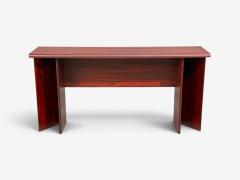 Sannemann Convertible Console or Dining Table Rosewood Brass Denmark 1970s - 4718827