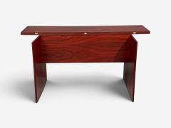 Sannemann Convertible Console or Dining Table Rosewood Brass Denmark 1970s - 4718829
