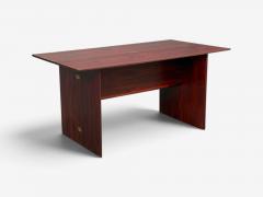 Sannemann Convertible Console or Dining Table Rosewood Brass Denmark 1970s - 4718832