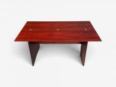 Sannemann Convertible Console or Dining Table Rosewood Brass Denmark 1970s - 4718834