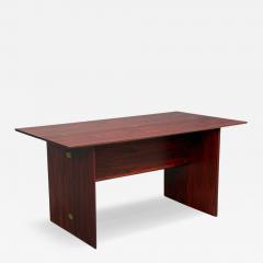 Sannemann Convertible Console or Dining Table Rosewood Brass Denmark 1970s - 4718970