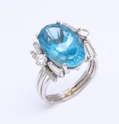 Santa Maria Aquamarine and Diamond White Gold Ring - 1012275