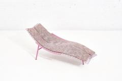 Saporiti Chaise Lounge in Missoni Fabric by Giovanni Offredi 1980 Italy - 2045207