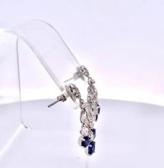 Sapphire Tassel Diamond Drop Earrings 18K - 3461937