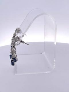 Sapphire Tassel Diamond Drop Earrings 18K - 3462076