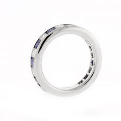 Sapphire and Diamond Channel Set Band Ring - 4698796