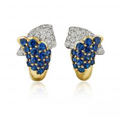 Sapphire and Diamond Clip Earrings - 4399495