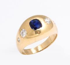 Sapphire and Diamond Gypsy Ring - 1831122